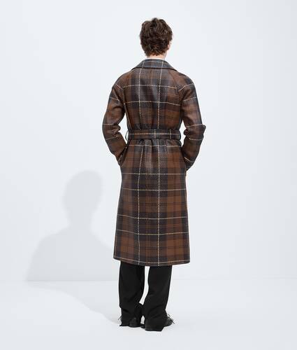 Men's Mini Intrecciato Leather Coat in Nocciola/fond/sesame Bottega Veneta Poland EN - Image 3