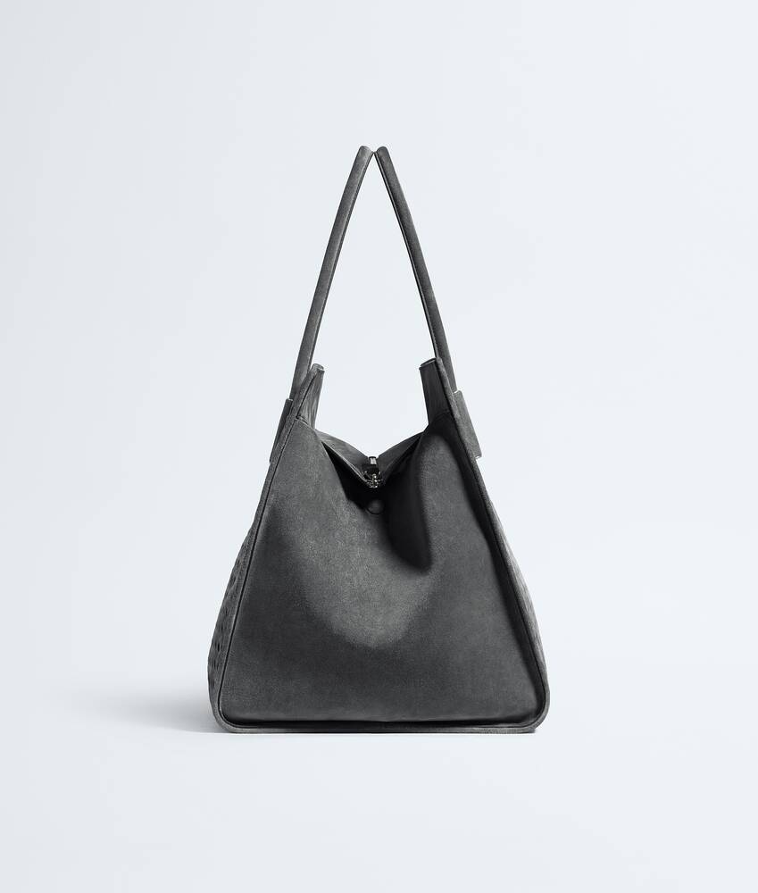 Women's Large Barbara Tote in Obsidian gray Bottega Veneta Zimbabwe EN - Image 4