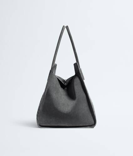Women's Large Barbara Tote in Obsidian gray Bottega Veneta Zimbabwe EN - Image 4