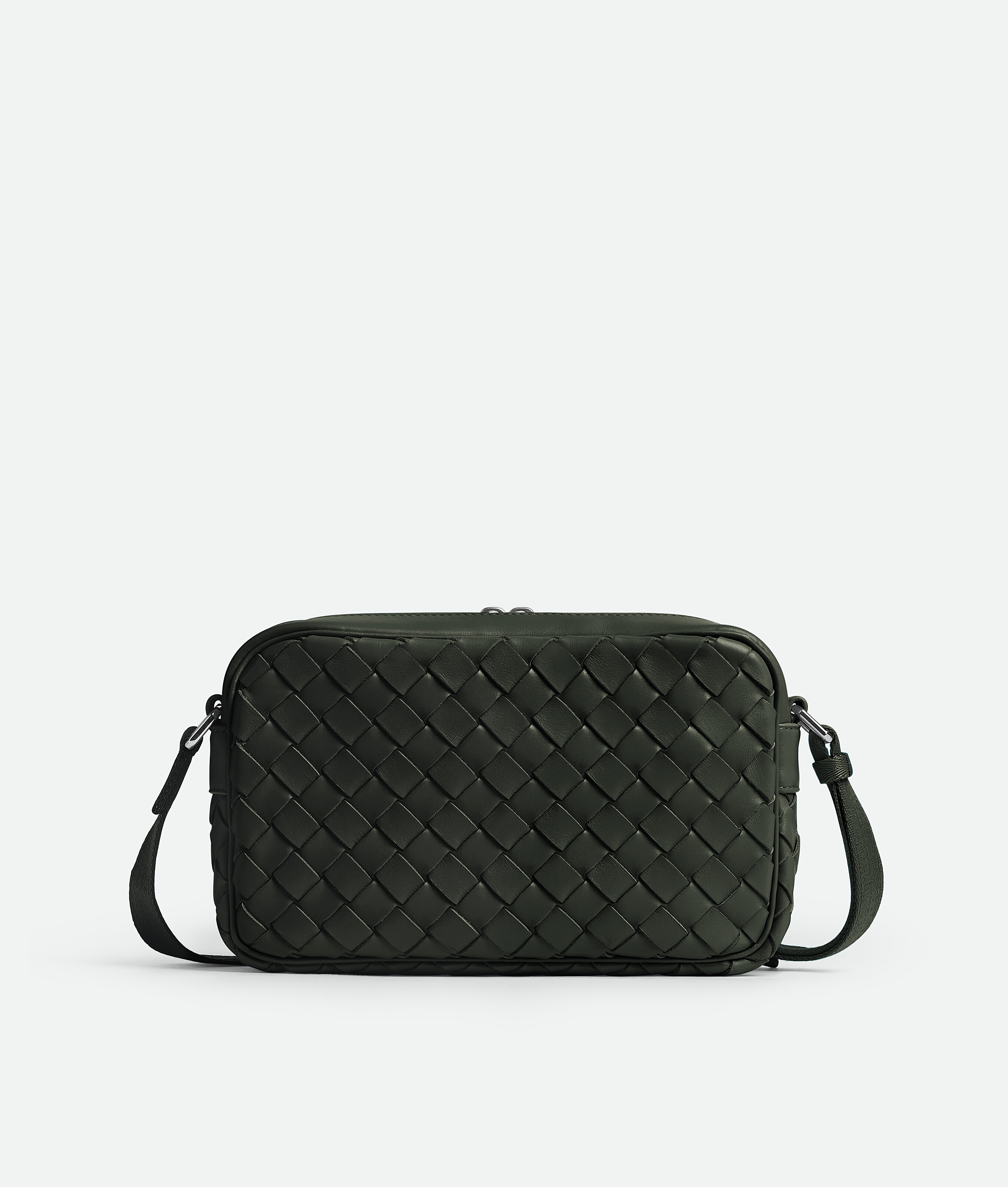 BOTTEGA VENETA グリーン イントレチャート編み込み ハンドバッグ BOTTEGA VENETA ジョディ イントレチャート ショルダーバッグ グリーン