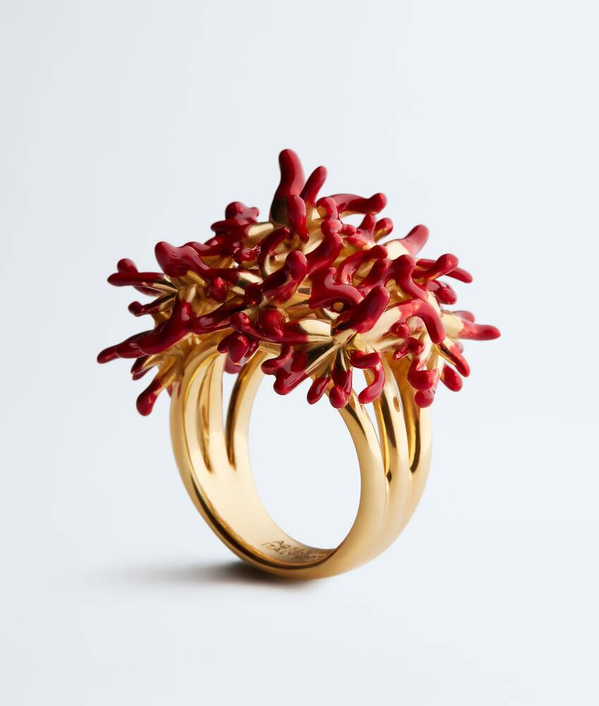 Women's Sea Coral Ring in Cardinal Bottega Veneta Bulgaria EN - Image 4