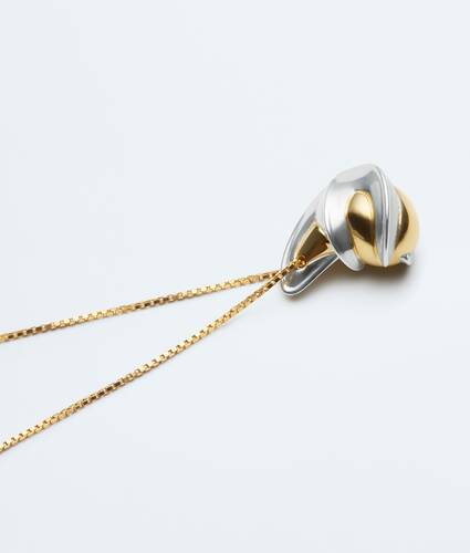 Women's Drop Pendant Necklace in Silver/yellow gold Bottega Veneta Germany EN - Image 4