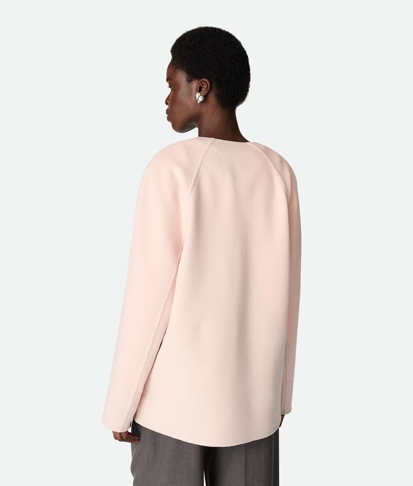 Leichter Mantel aus Wolle und Kaschmir f&uuml;r Damen in Pink shell Bottega Veneta Deutschland DE - Image 3