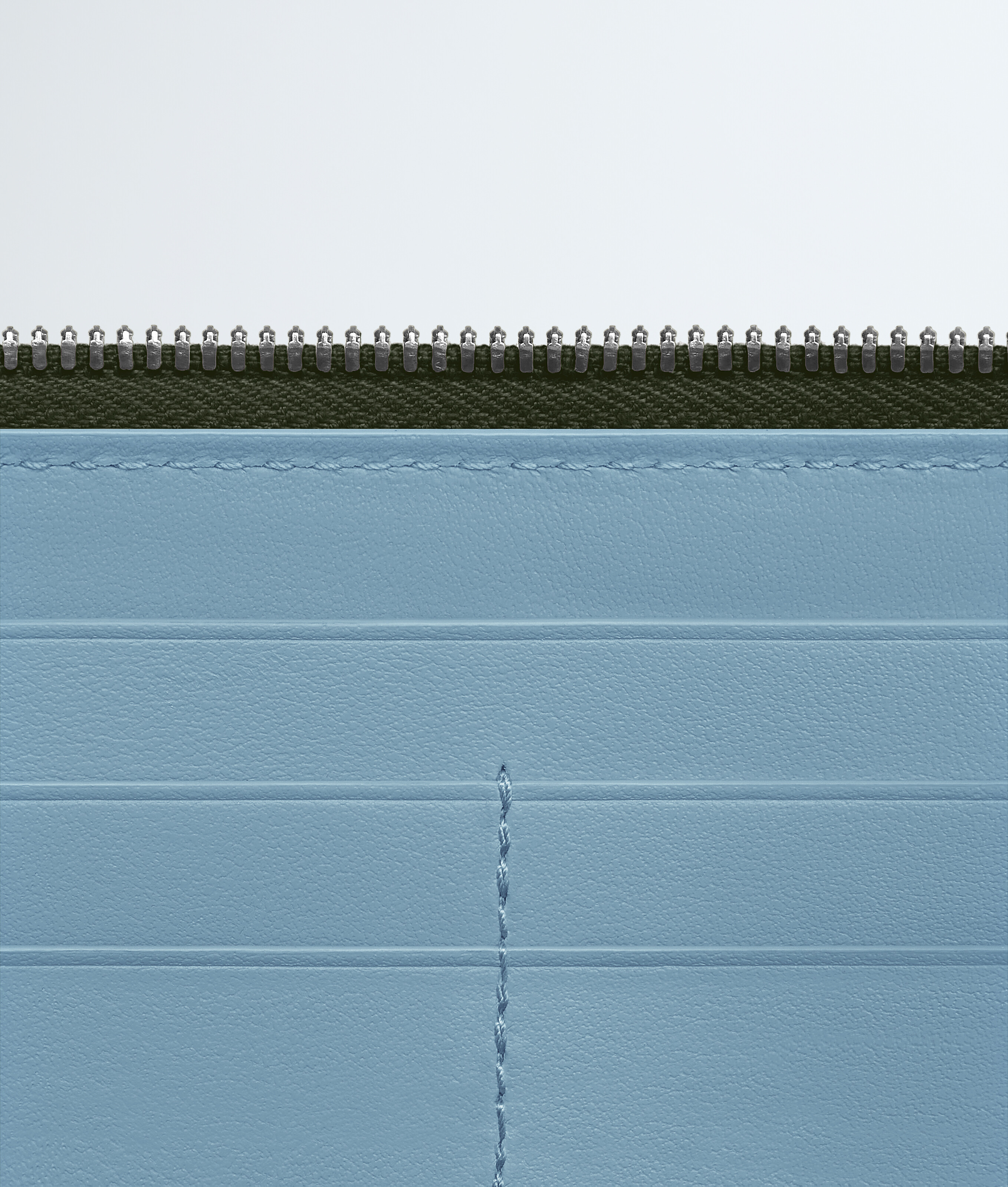 Men's Intrecciato Zip-Around Wallet in Green tweed/mineral Bottega Veneta Luxembourg EN - Image 3