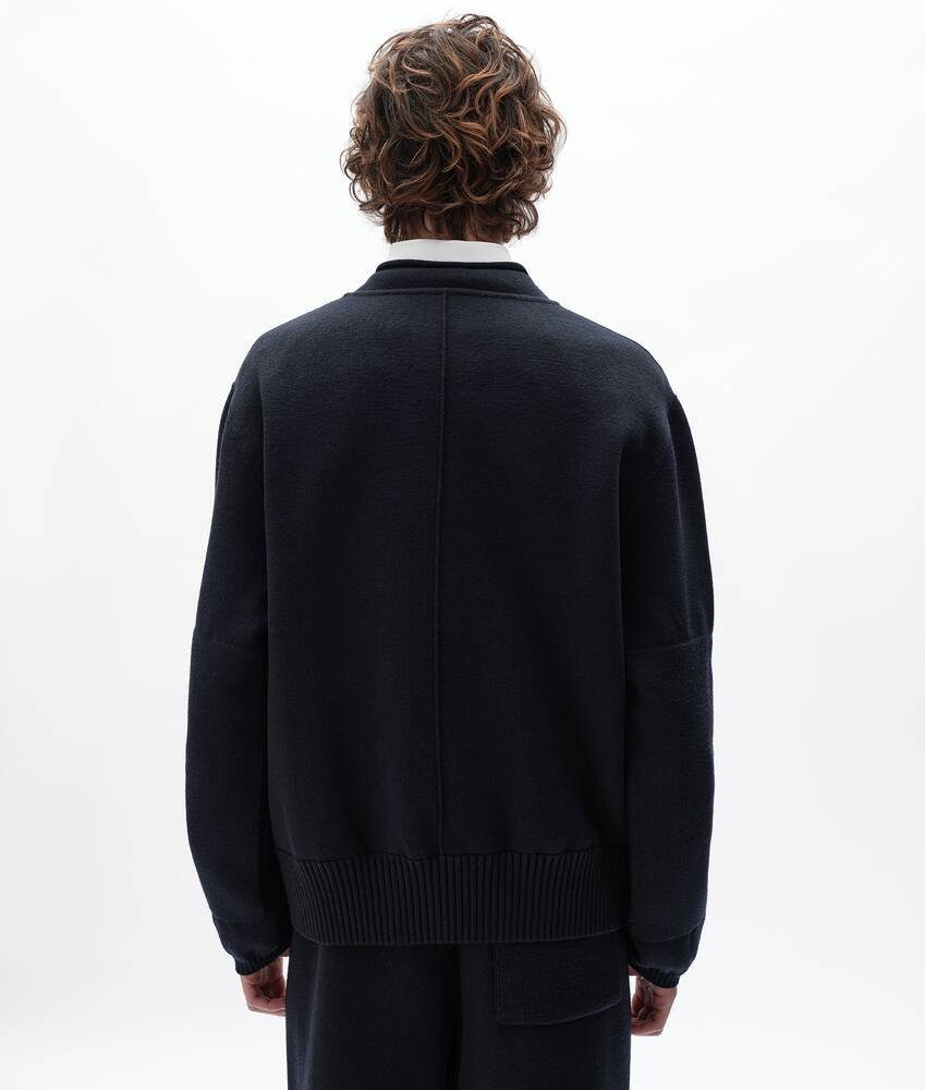 Men's Wool and Cashmere Sweater in Midnight blue Bottega Veneta Qatar EN - Image 3