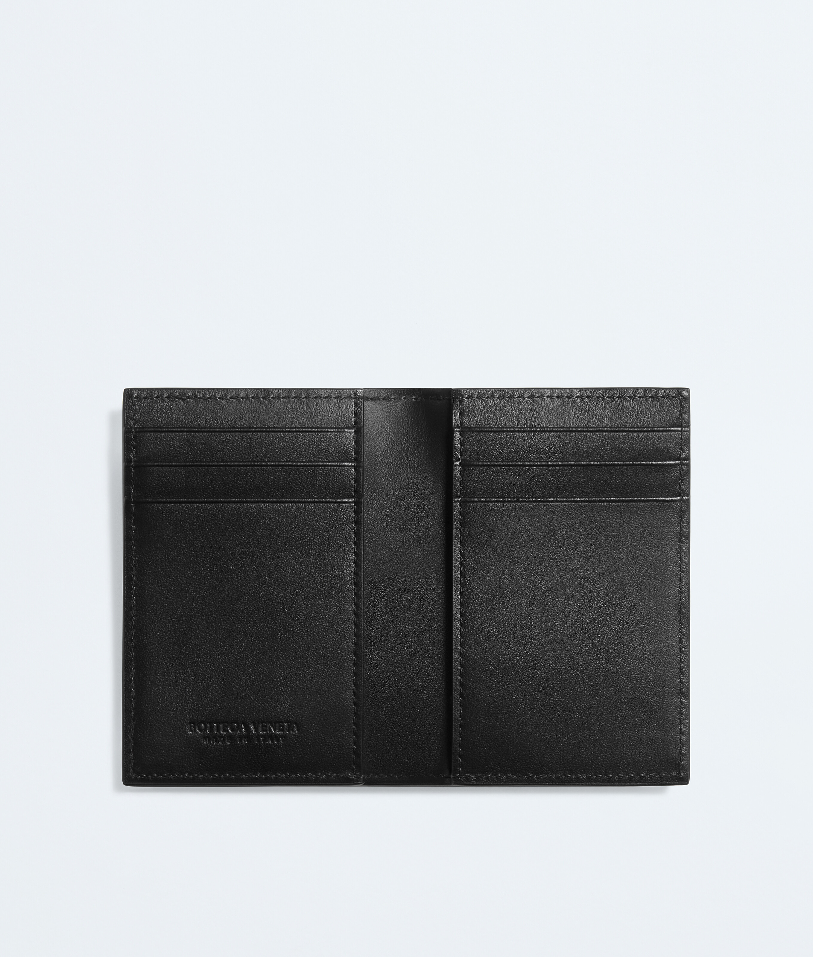 Men's Intrecciato Flap Card Case in Black/shamrock Bottega Veneta Luxembourg EN - Image 2