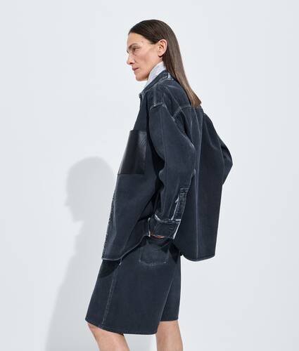 Camisa de denim con sobrete&ntilde;ido para Mujer en Midnight Bottega Veneta M&eacute;xico ES - Image 2