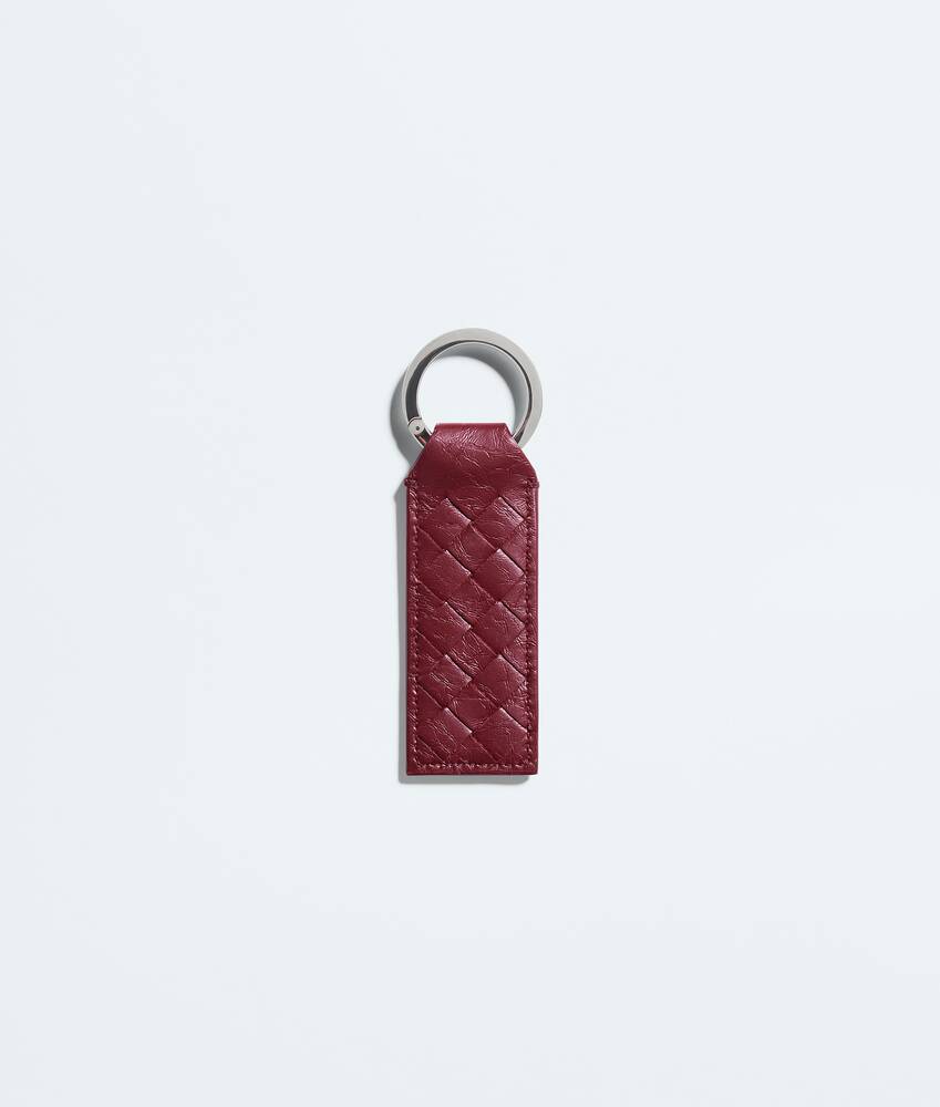 Men's Woven Mycelium Key Ring in Lava red Bottega Veneta Zimbabwe EN - Image 2