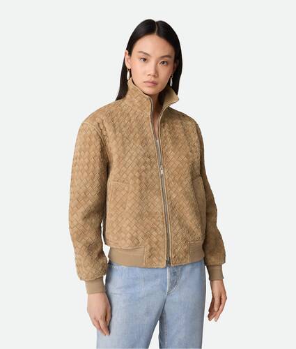Display a large version of the product image 1 - Intrecciato Suede Blouson