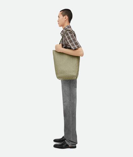 Men's Small Intrecciato North-South Tote in Travertine Bottega Veneta Romania EN - Image 5