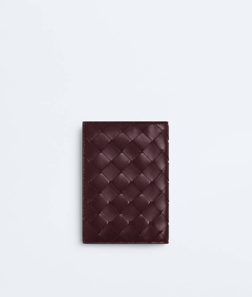 Women's Intrecciato Passport Case in Deep mahogany/butter yellow Bottega Veneta United States EN - Image 3