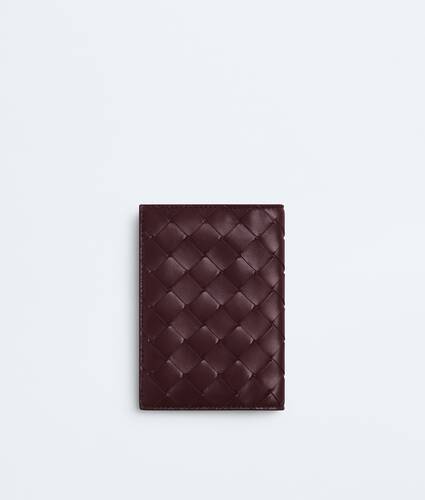 Women's Intrecciato Passport Case in Deep mahogany/butter yellow Bottega Veneta Canada EN - Image 3