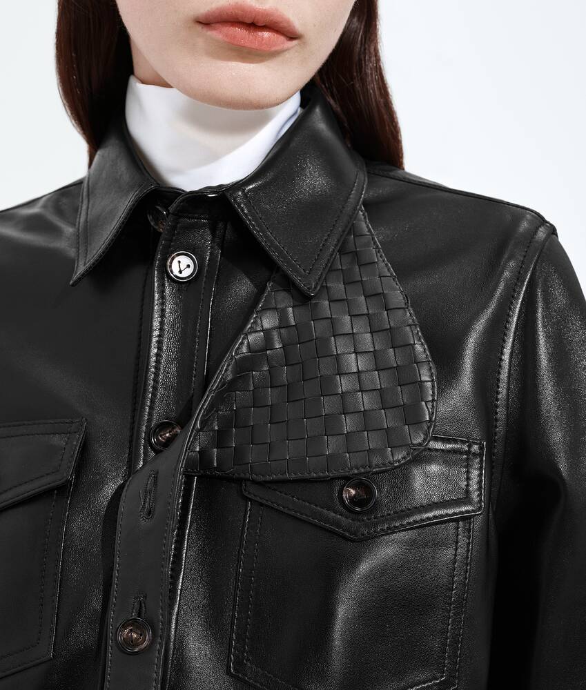 Display a large version of the product image 3 - Semi Shiny Leather Shirt