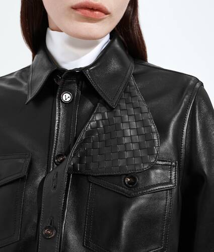 Semi Shiny Leather Shirt