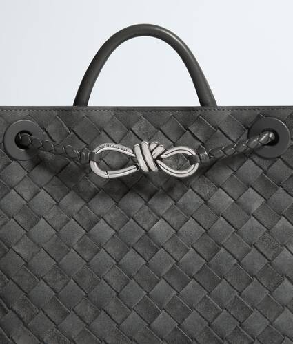 Women's Small Andiamo in Obsidian gray Bottega Veneta United Arab Emirates EN - Image 8