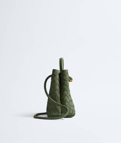 Women's Small Andiamo in Green tweed Bottega Veneta Singapore EN - Image 4