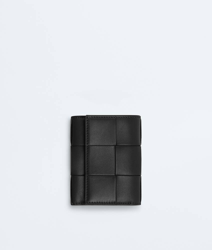 Cassette Small Tri-Fold Wallet in Black