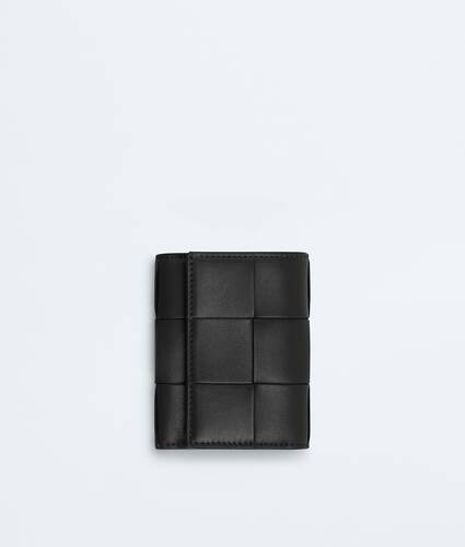 Portefeuille Zipp&eacute; Tri-Fold Cassette pour Femme en Black Bottega Veneta Canada FR - Image 1