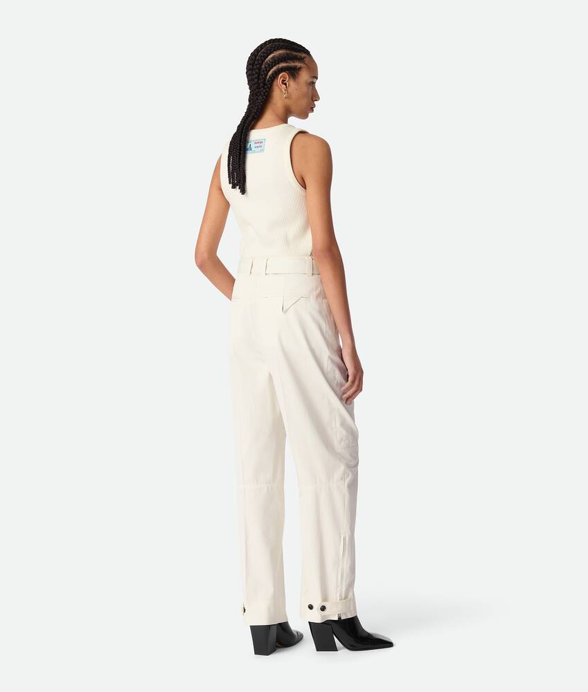 Hose aus Baumwolltwill f&uuml;r Damen in Frosting Bottega Veneta &Ouml;sterreich DE - Image 3