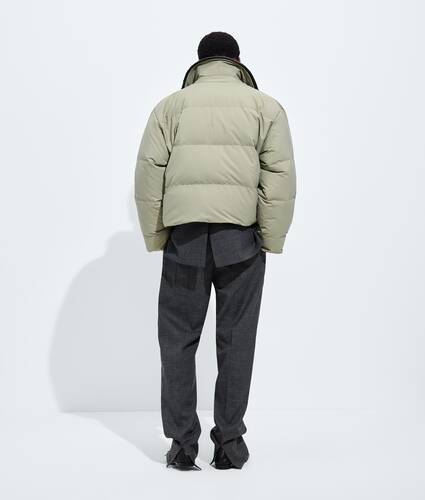 Men's Cotton and Nylon Twill Puffer Jacket in Tarragon Bottega Veneta Canada EN - Image 3