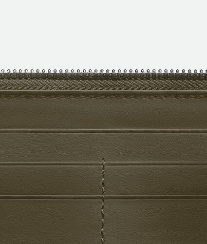 Intrecciato Stamp Zip Around Wallet