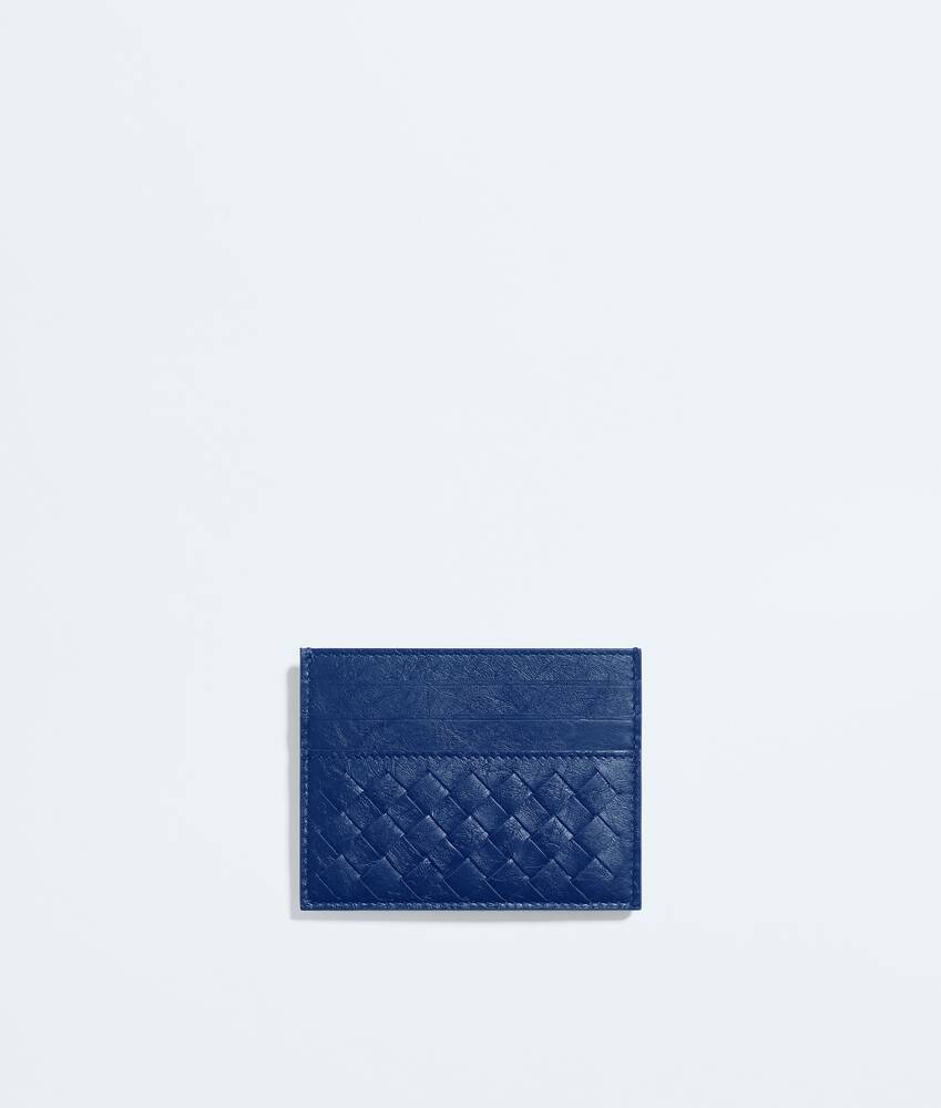 Men's Woven Mycelium Credit Card Case in Blue royal Bottega Veneta Croatia EN - Image 2