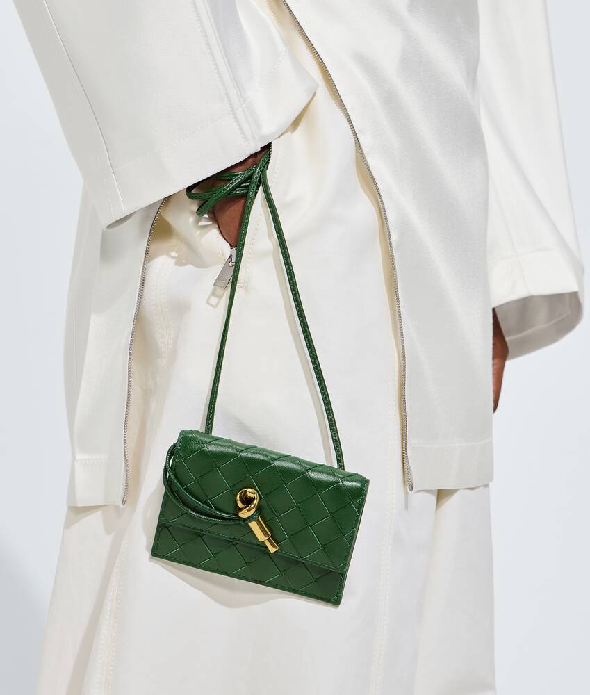 Andiamo证件卡包 为 所有 在 罗勒绿 Bottega Veneta 新加坡 ZH - Image 2