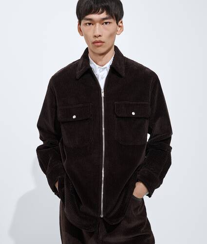 Men's Cotton Corduroy Overshirt in Intense carrubo Bottega Veneta United States EN - Image 1