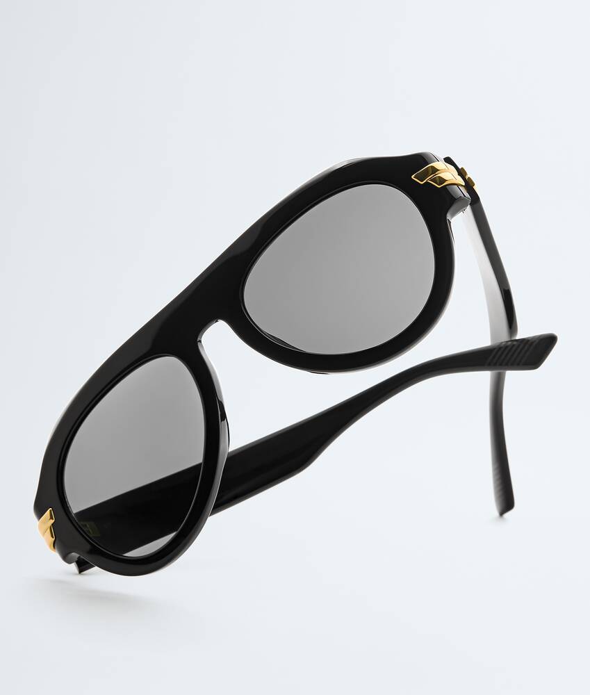 Occhiali da sole aviator Mitre in Black/grey Bottega Veneta Italia IT - Image 3