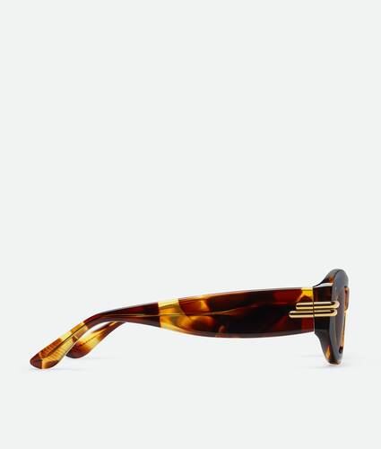 Lunettes de soleil ovales Mitre en Havana/brown Bottega Veneta Monaco FR - Image 3