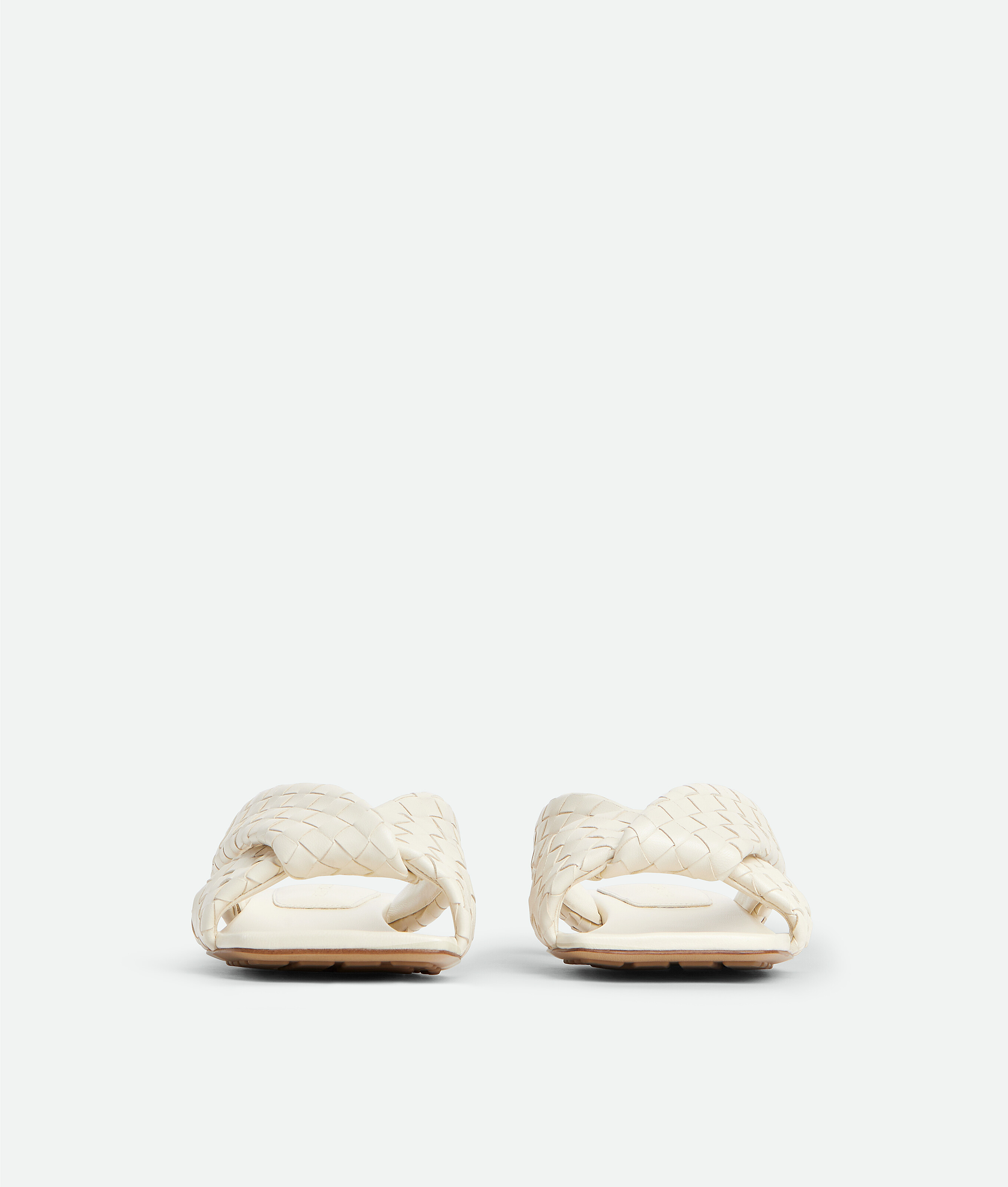 Women's Riva Flat Mule in Sea salt Bottega Veneta Brazil EN - Image 3