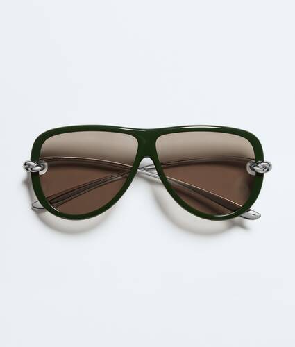 Knot Aviator-Sonnenbrille in Green brown Bottega Veneta Schweiz DE - Image 1