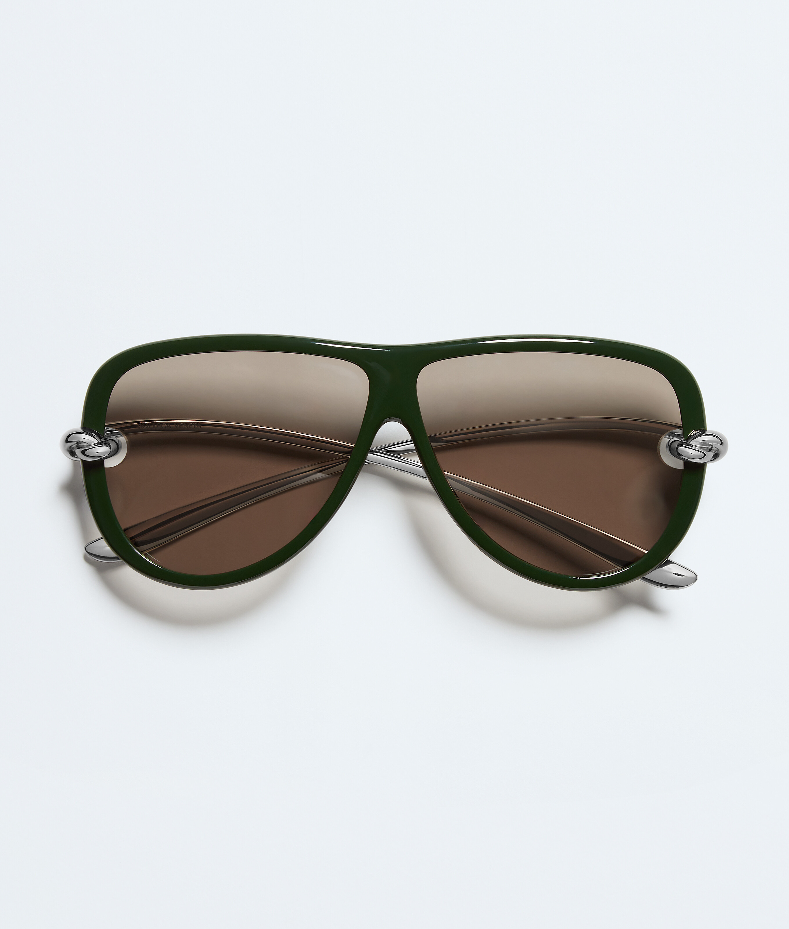 Bottega Veneta Unisex Green Knot Aviator Sunglasses - U