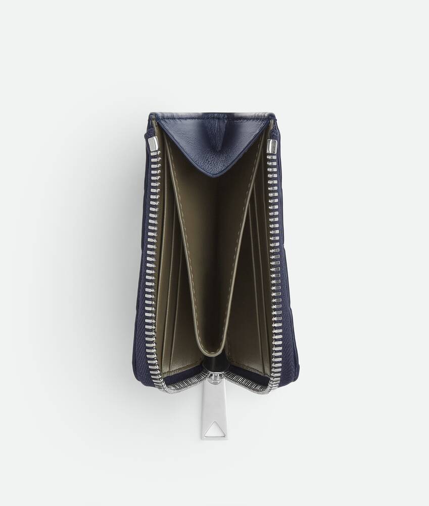 Men's Intrecciato Square Zip Around Wallet in Abyss/cypress Bottega Veneta United States EN - Image 2