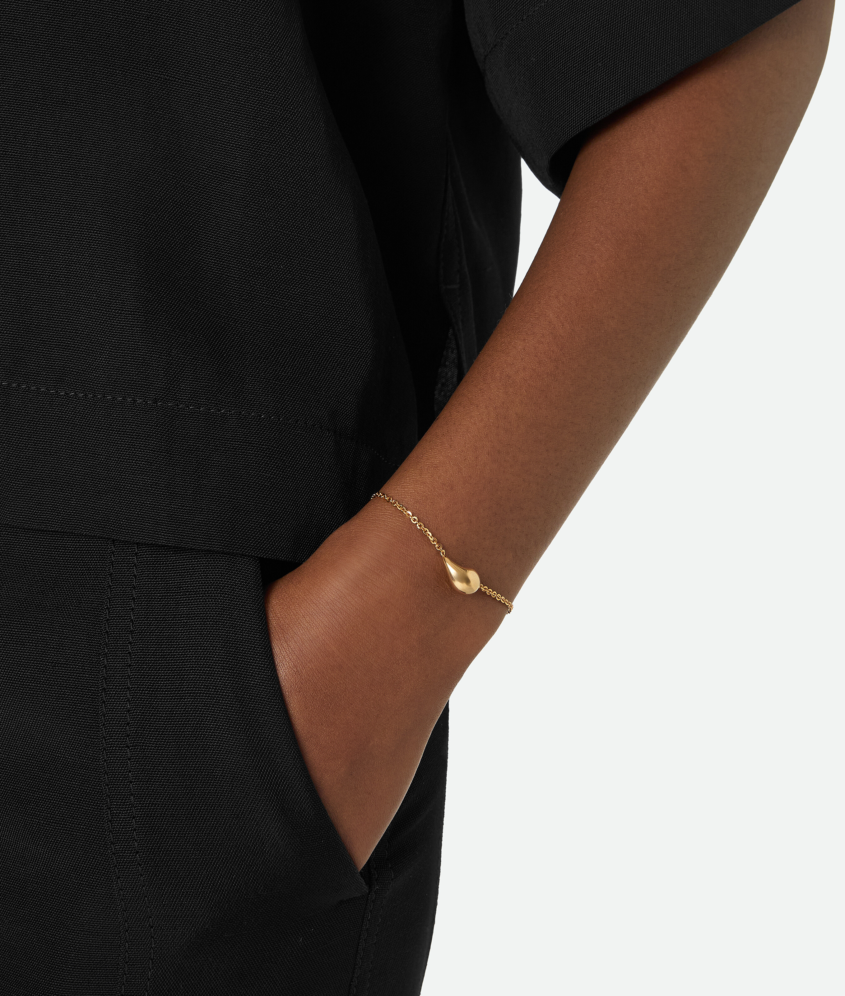 Bottega Veneta Drop Bracelet - Yellow Gold - Woman - L