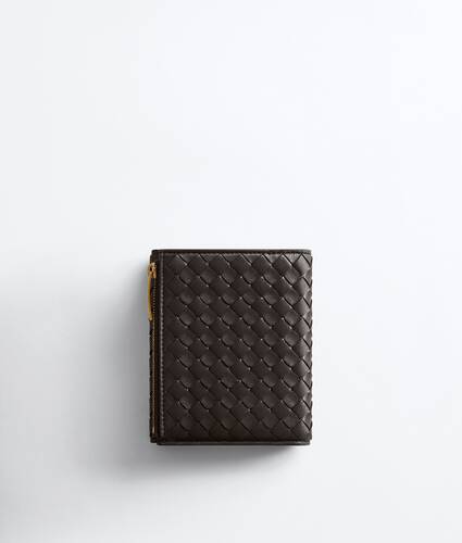 Women's Intrecciato Piccolo Small Bi-Fold Wallet with Flap in Espresso Bottega Veneta Netherlands EN - Image 3