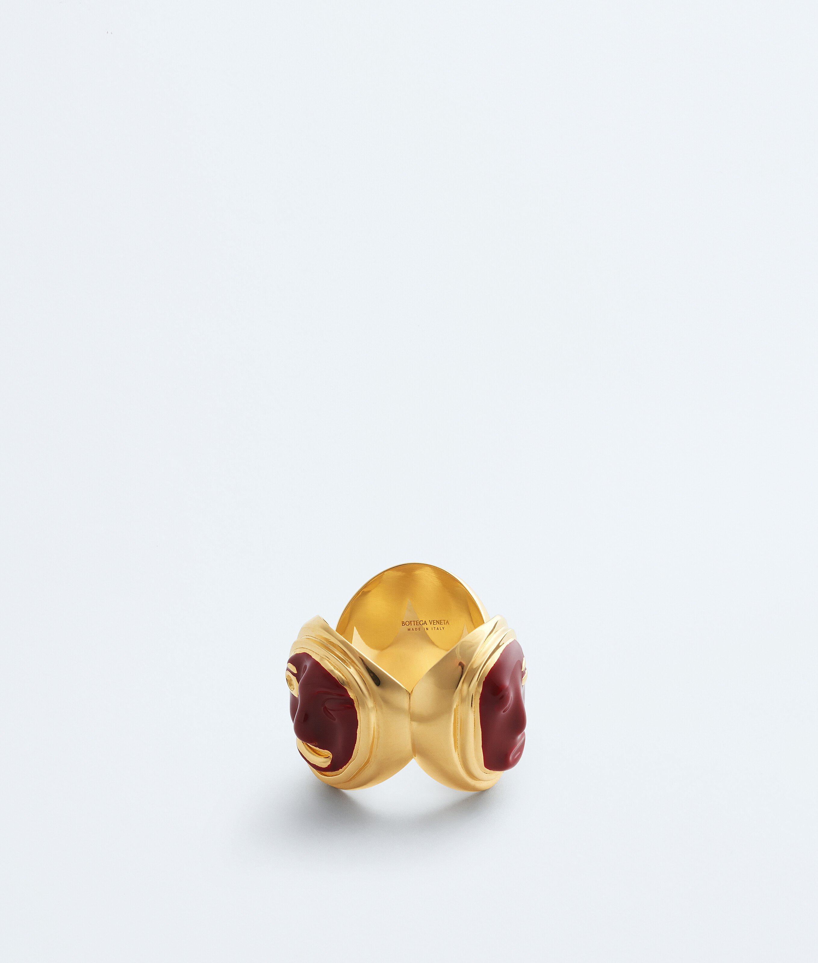 Bottega Veneta Gold Face Ring - Woman - O-½