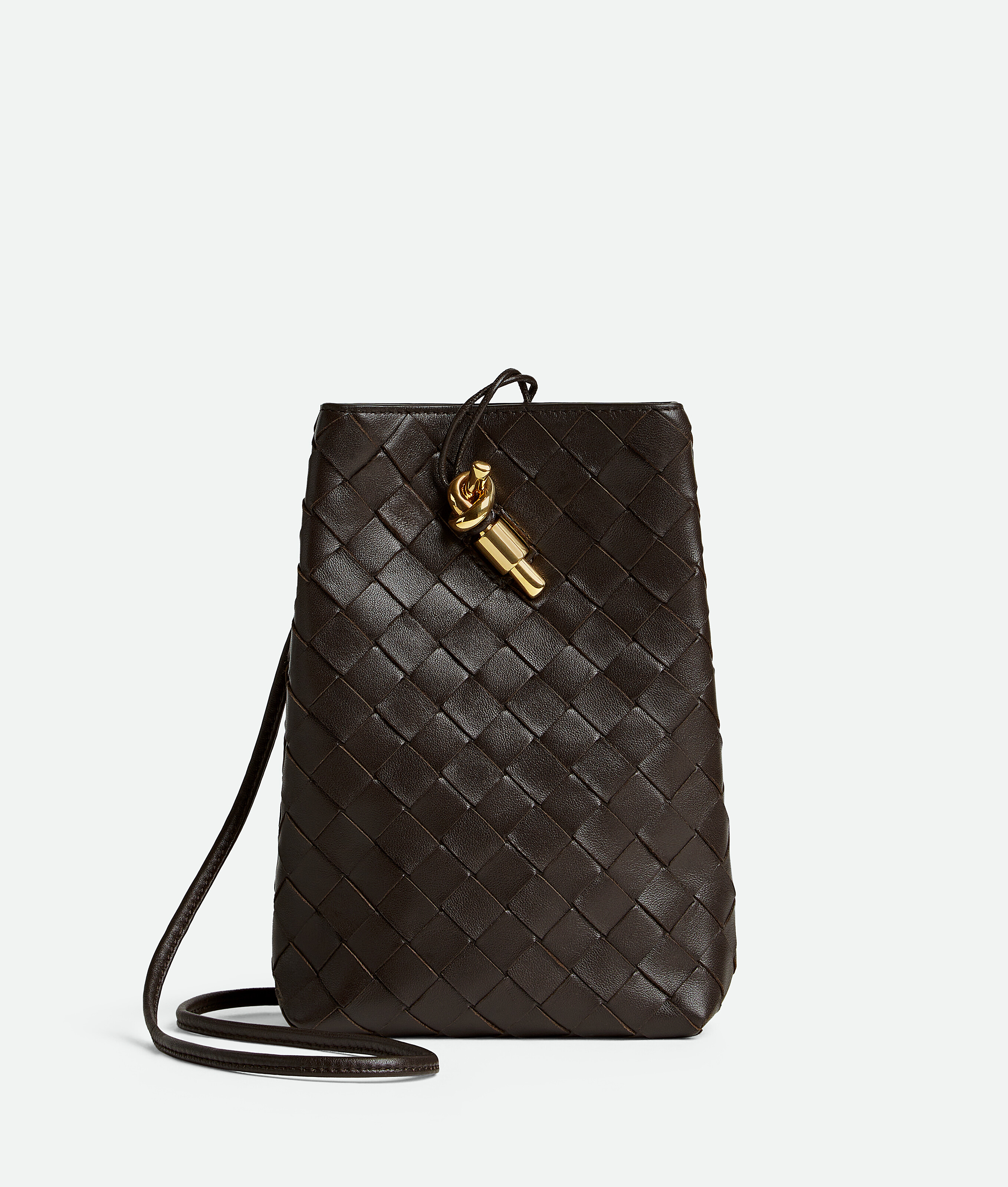 Bottega Veneta Andiamo Phone Pouch - Brown - Woman -