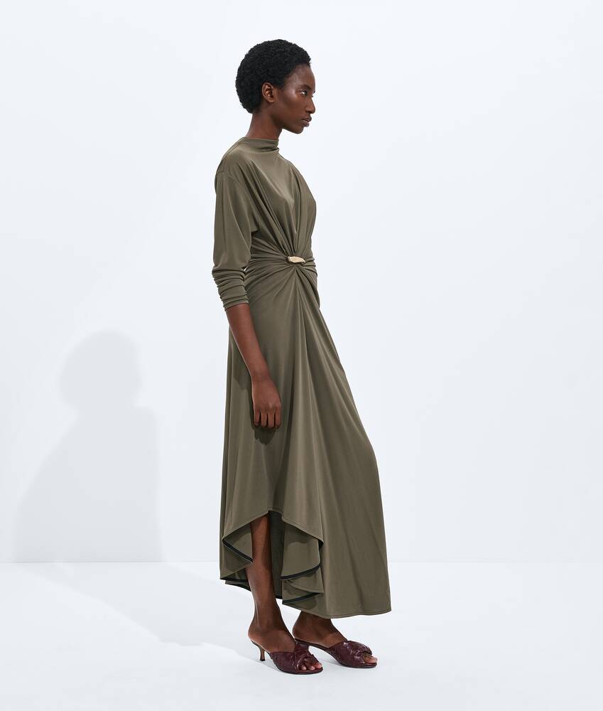 Women's Crepe Viscose Jersey Dress in Camo | Bottega Veneta SE Women's Crepe Viscose Jersey Dress in Camo | Bottega Veneta SE