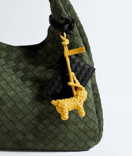 Men's Intrecciato Piccolo Badge Holder in Black/thunder Bottega Veneta Czechia EN - Image 3