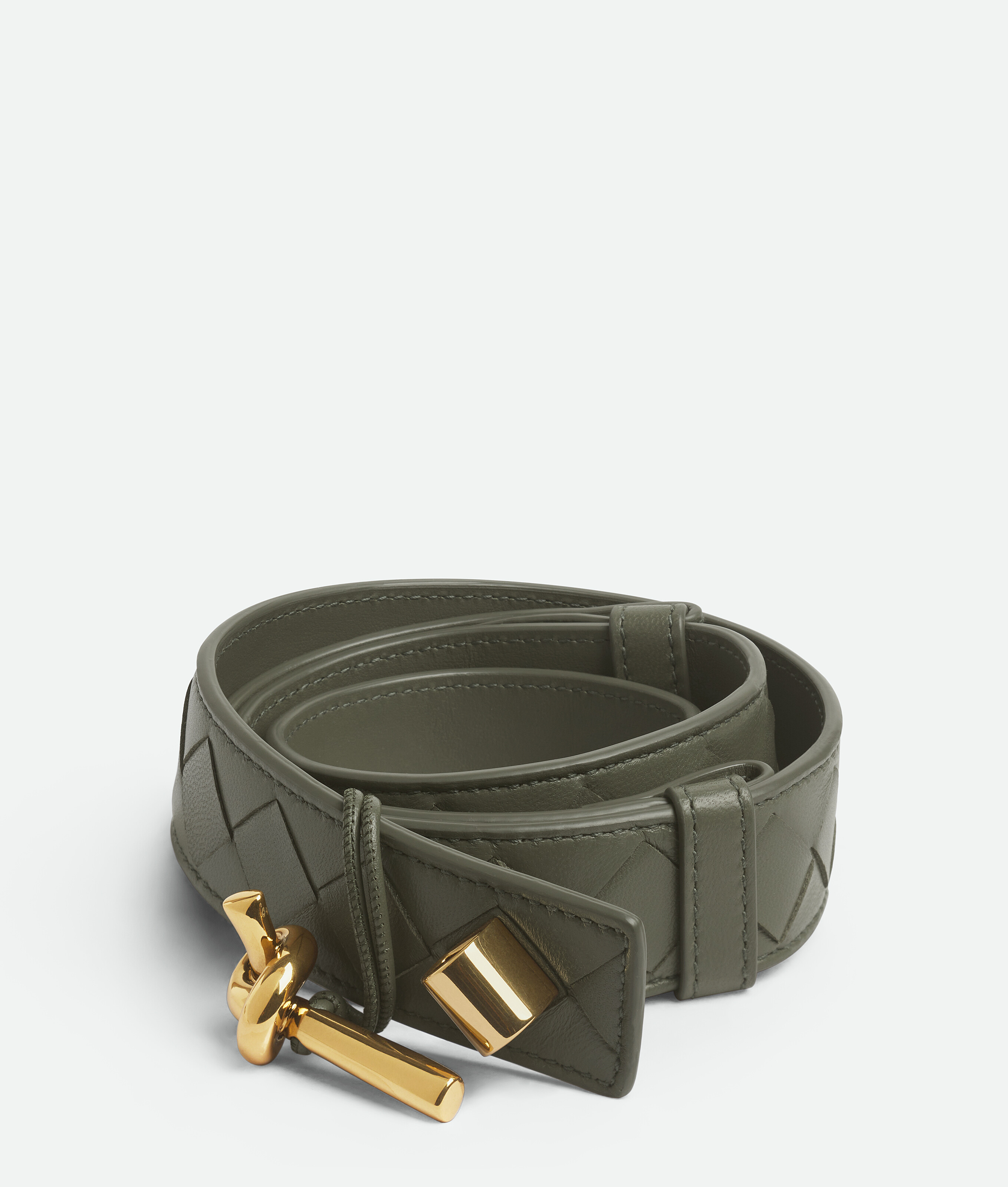 Bottega Veneta Andiamo Belt In Green