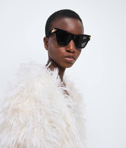 Gafas de sol de ojo de gato Mitre en Black/grey Bottega Veneta M&eacute;xico ES - Image 2