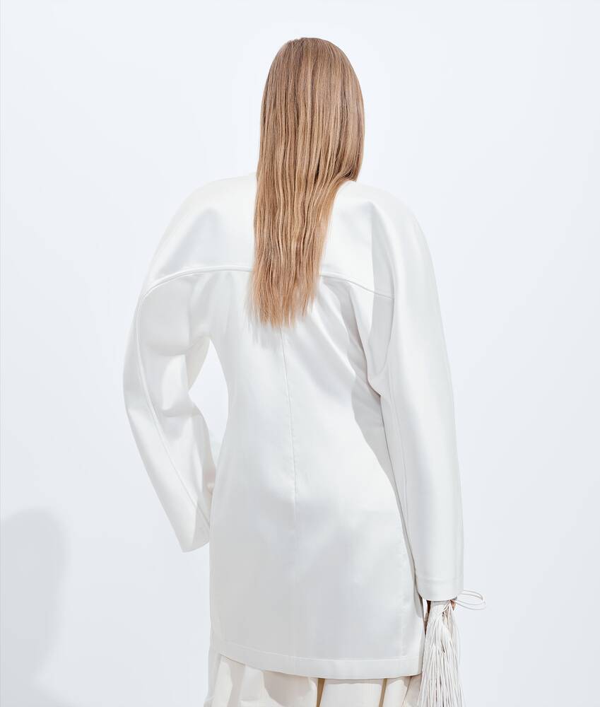 Women's Wool And Silk Satin Top in Chalk Bottega Veneta Belgium EN - Image 3