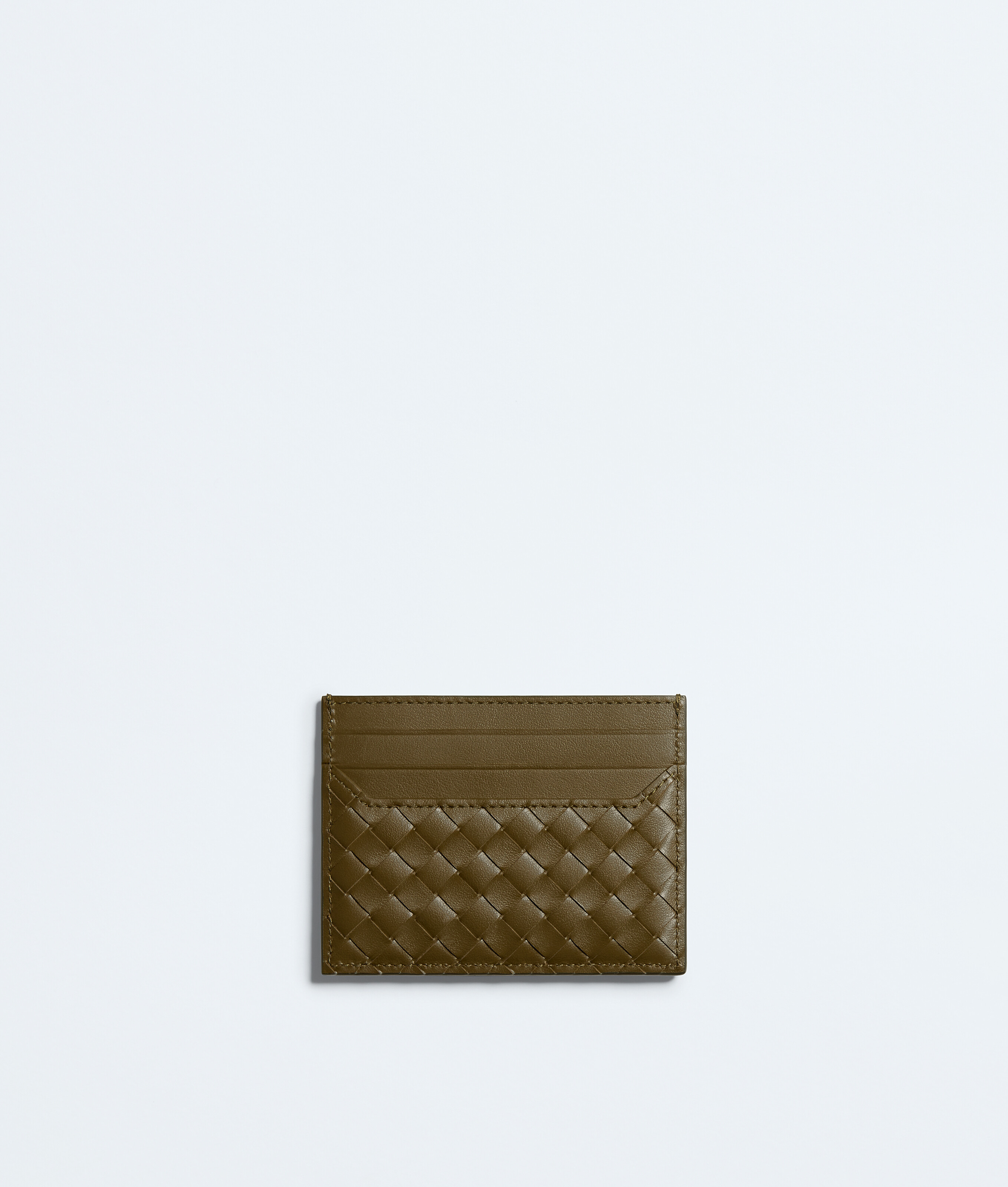 Men's Intrecciato Piccolo Horizontal Card Case in Bark green/olive oil Bottega Veneta Macao SAR China EN - Image 1