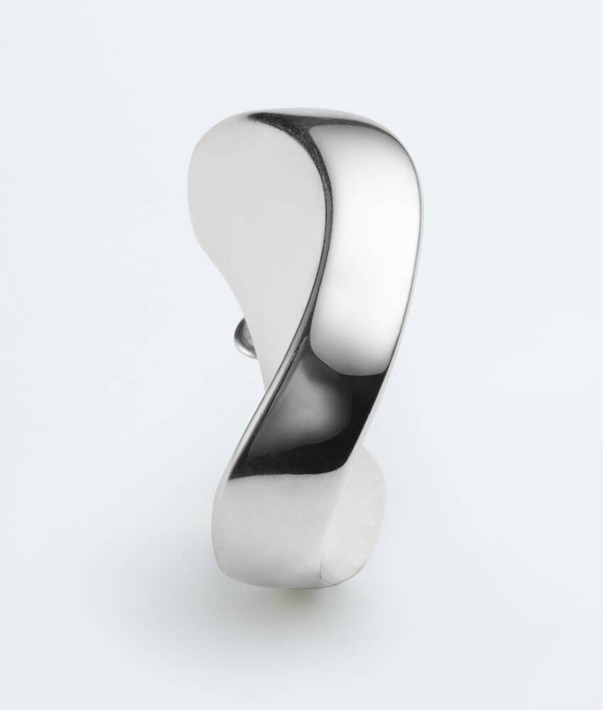 Women's Large Disc Earrings in Silver Bottega Veneta Taiwan EN - Image 5