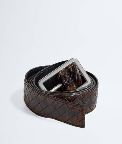 Men's Tile Belt in Black/brown Bottega Veneta Czechia EN - Image 3
