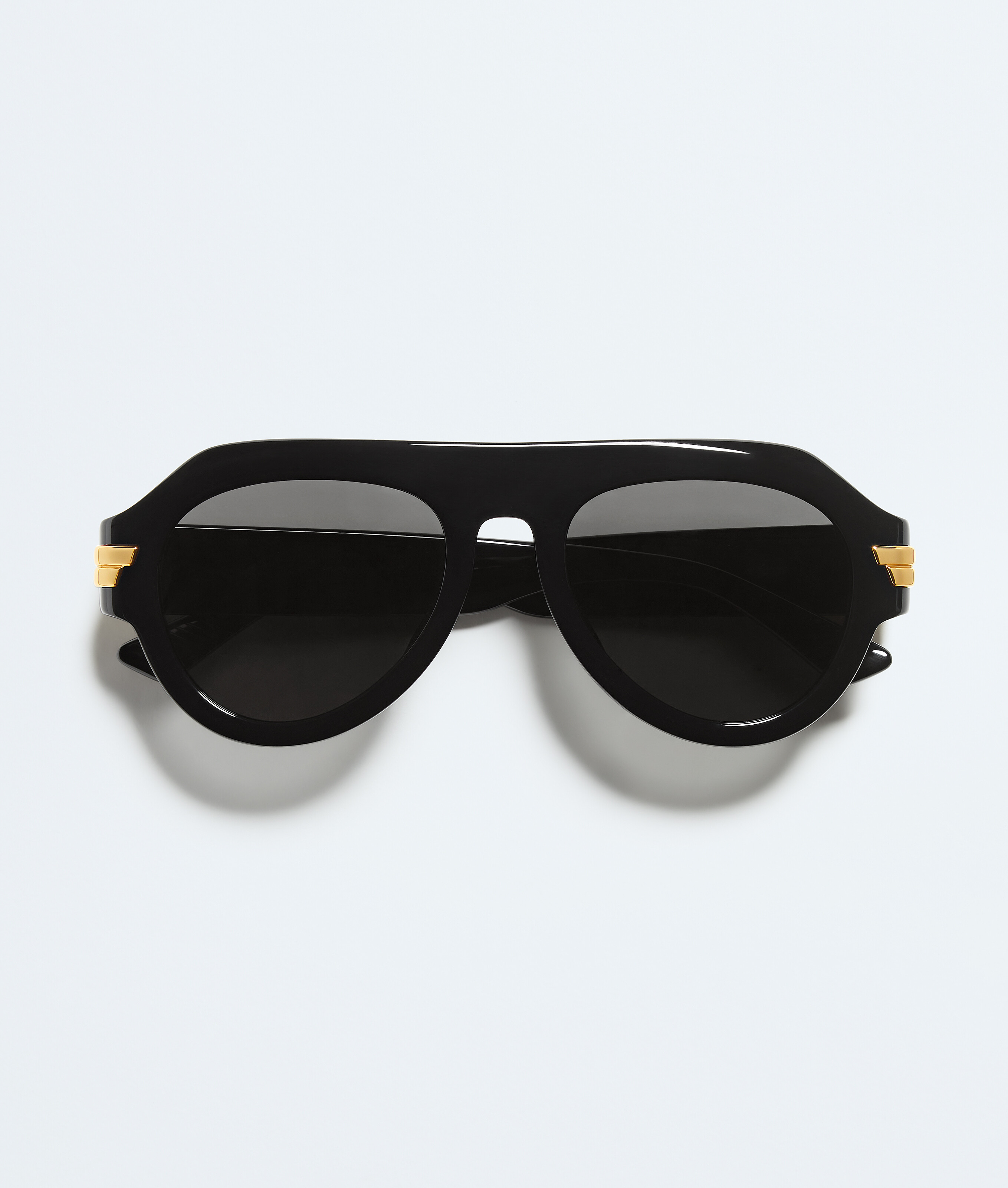 Mitre Aviator Sunglasses in Black/gray Bottega Veneta Luxembourg EN - Image 1