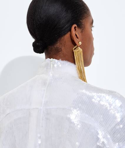 Women's Fringes Single Earring in Yellow gold Bottega Veneta Mexico EN - Image 2
