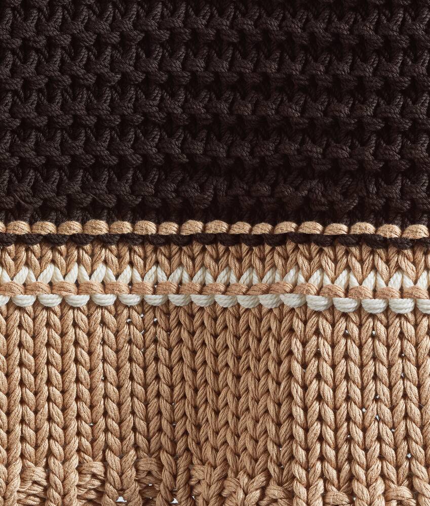 Men's Cotton Striped Sweater in Fondant/trench/parch Bottega Veneta Belgium EN - Image 3