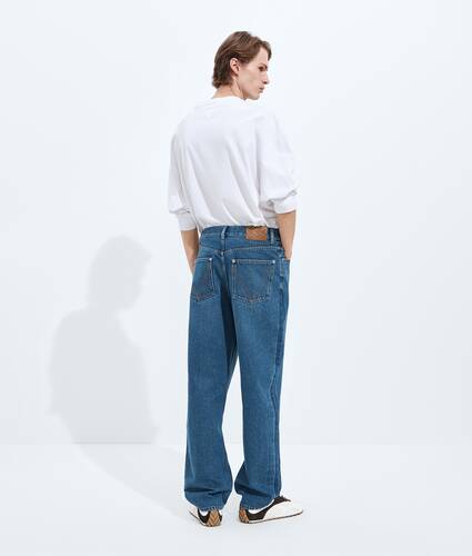 Medium Indigo Wide Leg Jeans